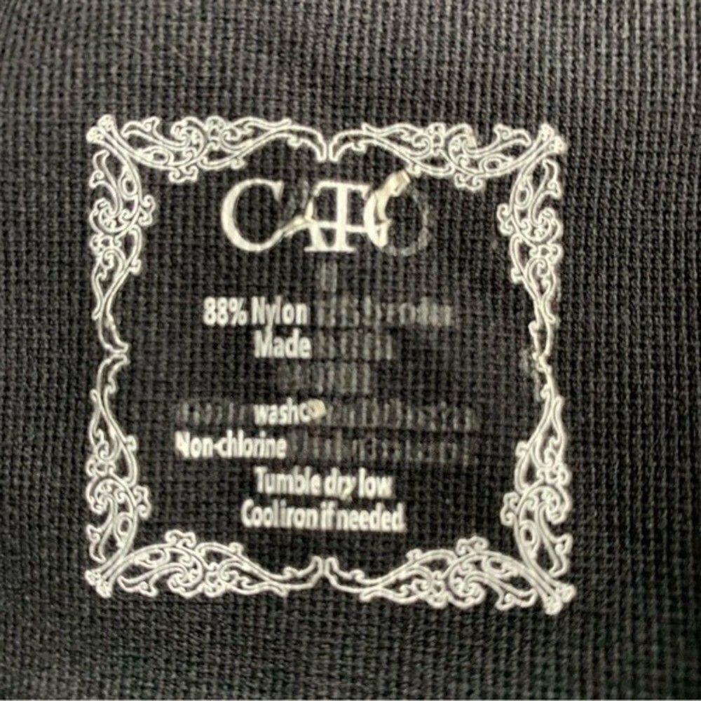 Cato Black High Waist Capri Workout Nylon Spandex Athletic Stretch Leggings M - Picture 4 of 4